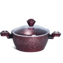 Batterie De Cuisine Sizar 16 Pièces Granite Rouge