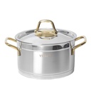 Batterie De Cuisine Vivaldi Anka 11 pieces En Inox 18/10 Doré