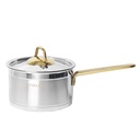 Batterie De Cuisine Vivaldi Anka 11 pieces En Inox 18/10 Doré