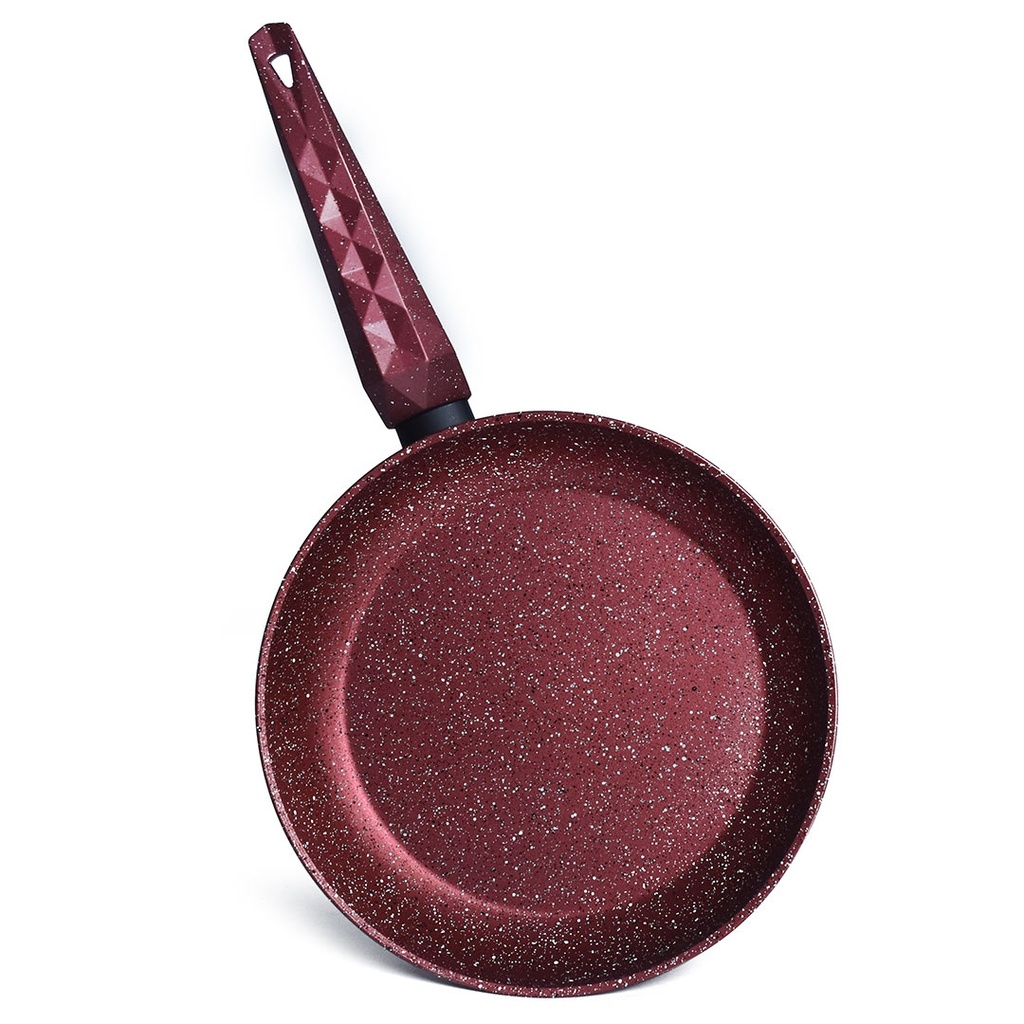 Batterie De Cuisine Sizar 16 Pièces Granite Rouge