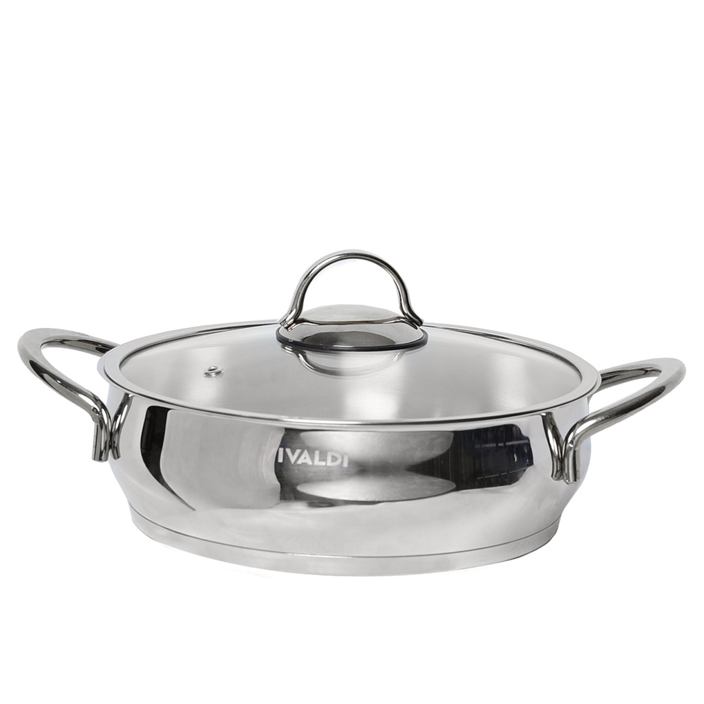 Batterie De Cuisine Vivaldi Rana 10 pieces En Inox 18/10 Argent