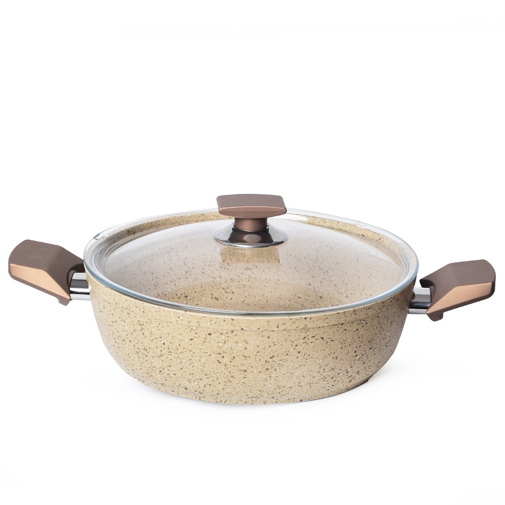Batterie De Cuisine Vivaldi Eco 7 Pièces Granite Beige