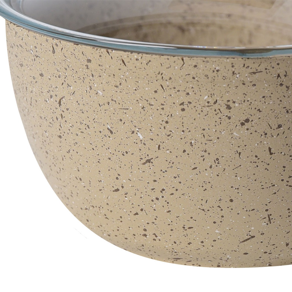 Batterie De Cuisine Vivaldi Eco 7 Pièces Granite Beige