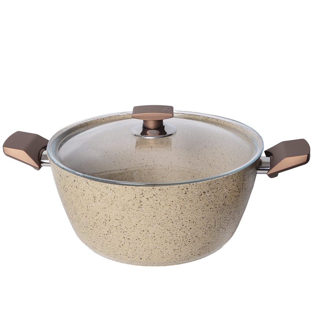 Batterie De Cuisine Vivaldi Eco 9 Pièces Granite Beige
