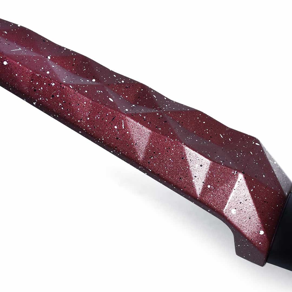 Batterie De Cuisine Sizar 16 Pièces Granite Rouge