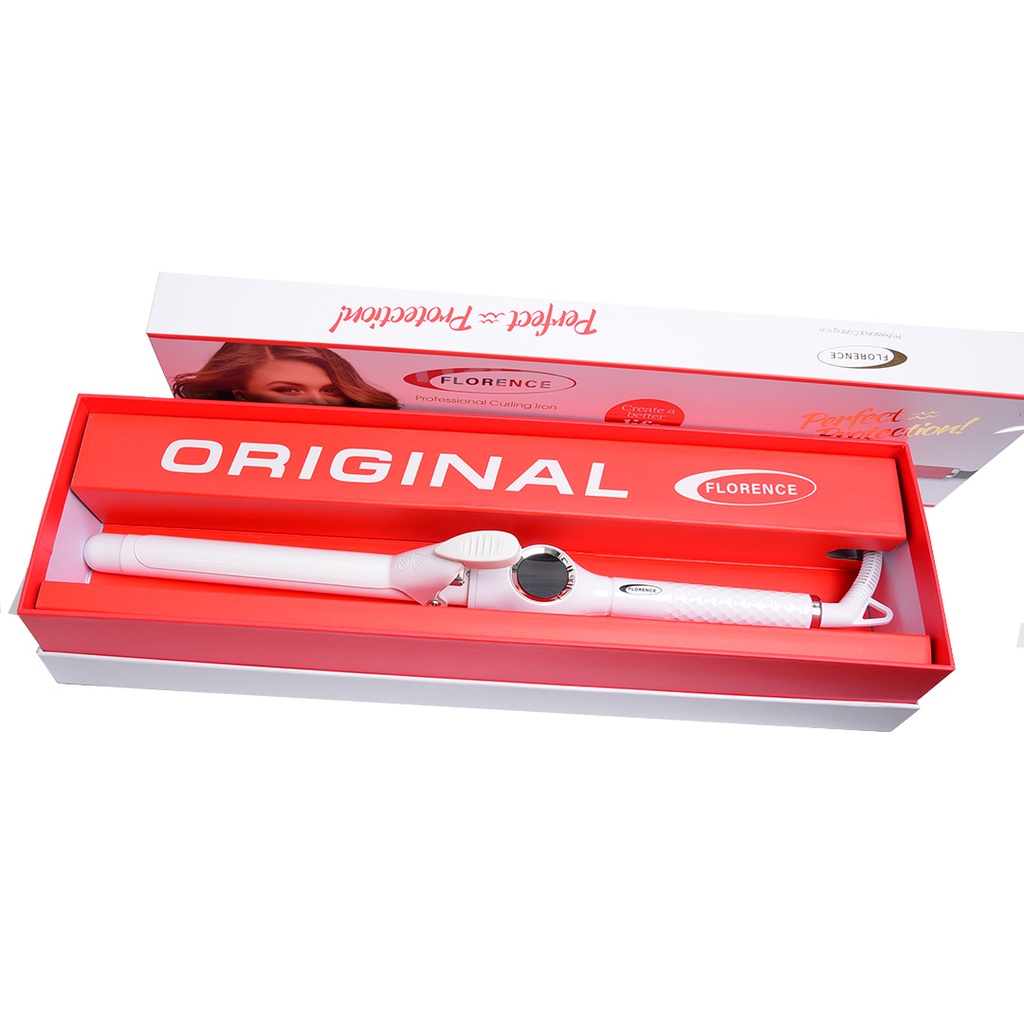 Fer à Boucler Florence 22mm Avec Afficheur 75W Blanc 