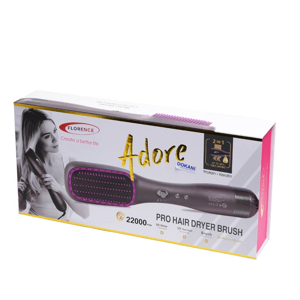 Brosse Séchoir Florence 2200 RPM 1000W Gris