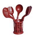 Batterie De Cuisine Sizar 16 Pièces Granite Rouge