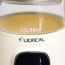Bouilloire Electrique Lexical Avec Afficheur Température 2200W Beige 1,7L