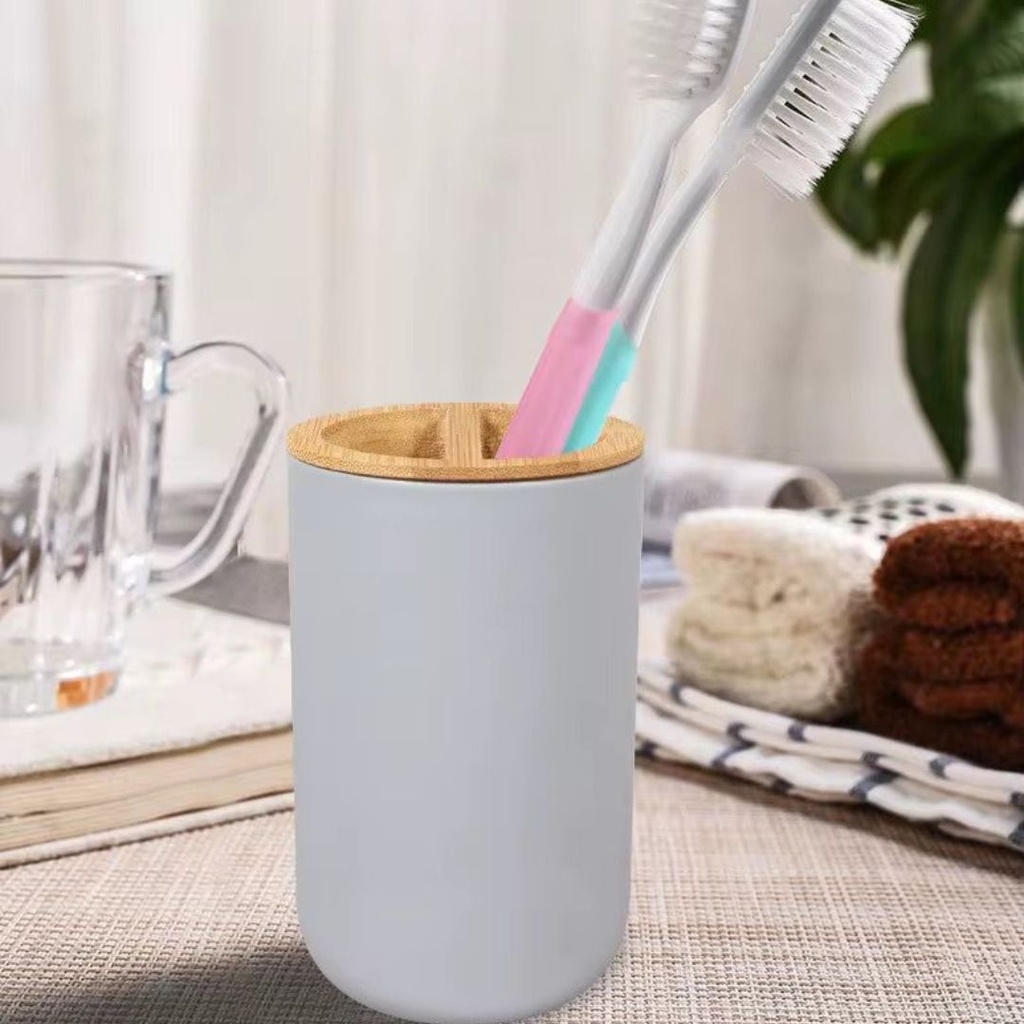 Accessoires de salle de bain 6 pièces Rond Gris