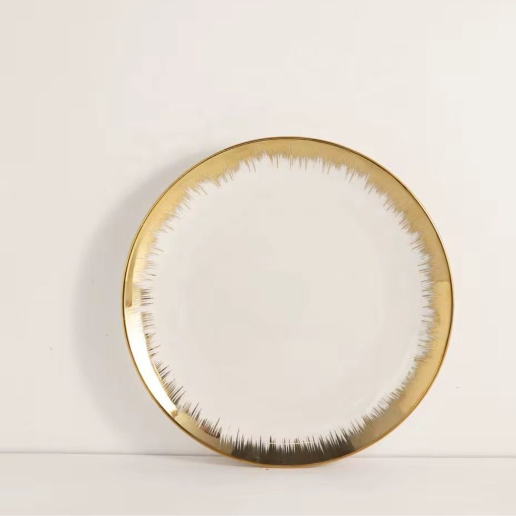 Service a Table en Porcelaine 16 Pièces Golden House Doré M1