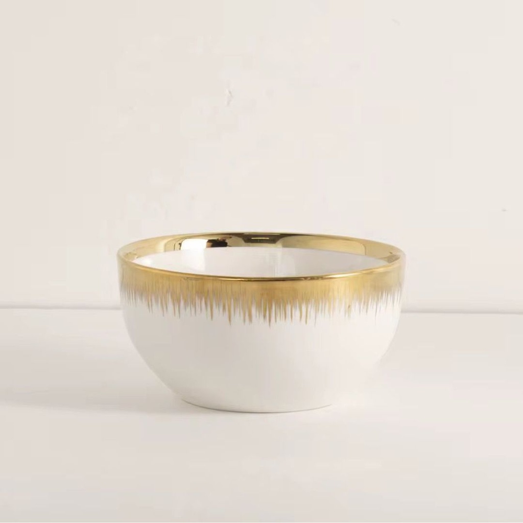 Service a Table en Porcelaine 16 Pièces Golden House Doré M1