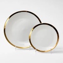 Service a Table en Porcelaine 16 Pièces Golden House Doré M2