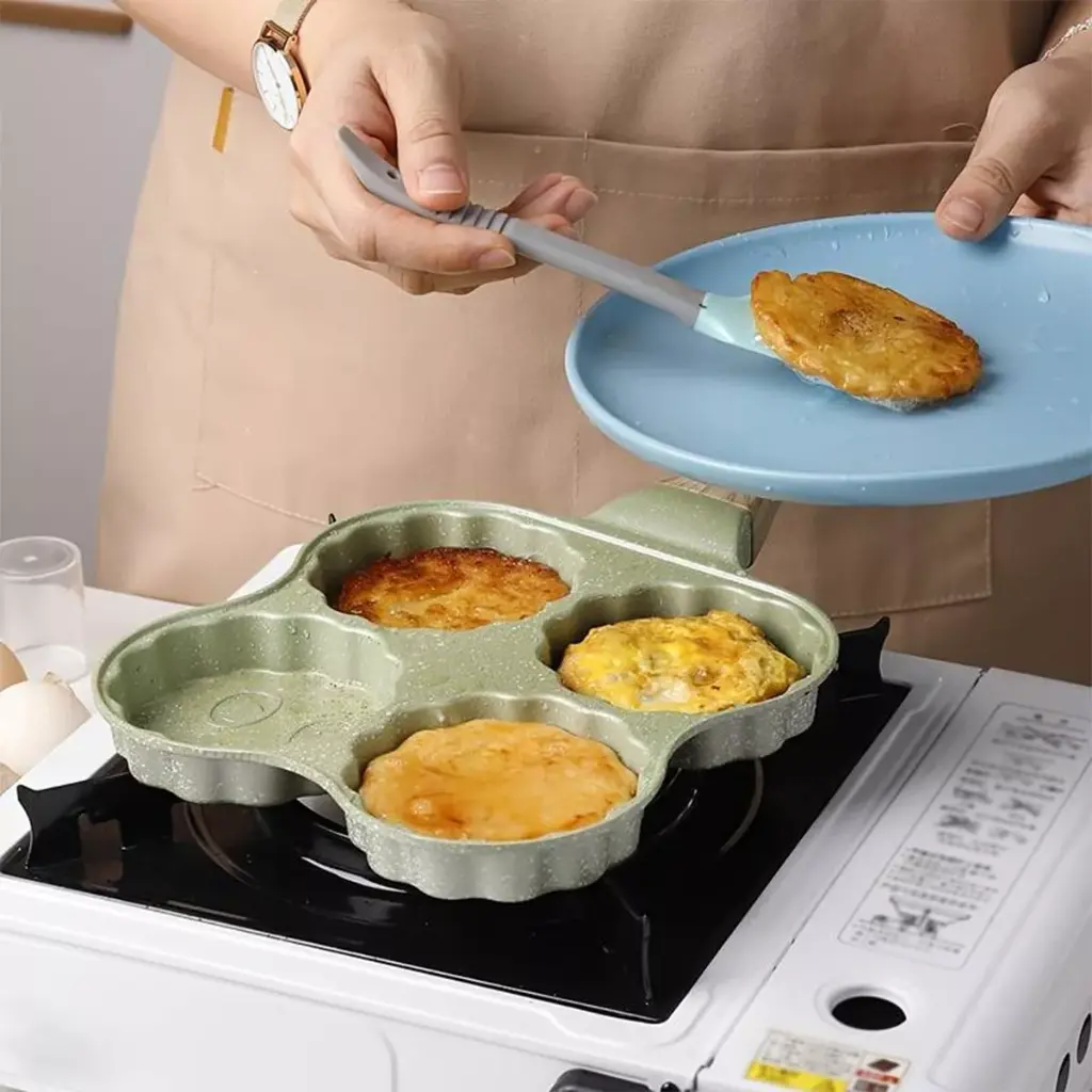 Poêle Granite Œufs Et Pancakes 4 Trou Vert d'eau