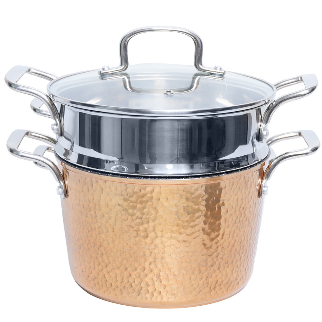Couscoussier inox et Granite Golden House 24 cm - Effet Cuivre