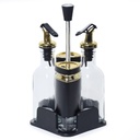 Set Huilier 4 Pièces En Verre Avec Support - Noir