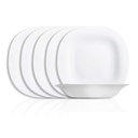 Lot De 6 Assiettes Creuses Luminarc CARINE Blanc 21 Cm 