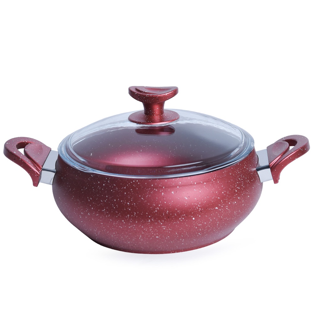 Marmite Granite Lines 24 cm Rouge 3,8L