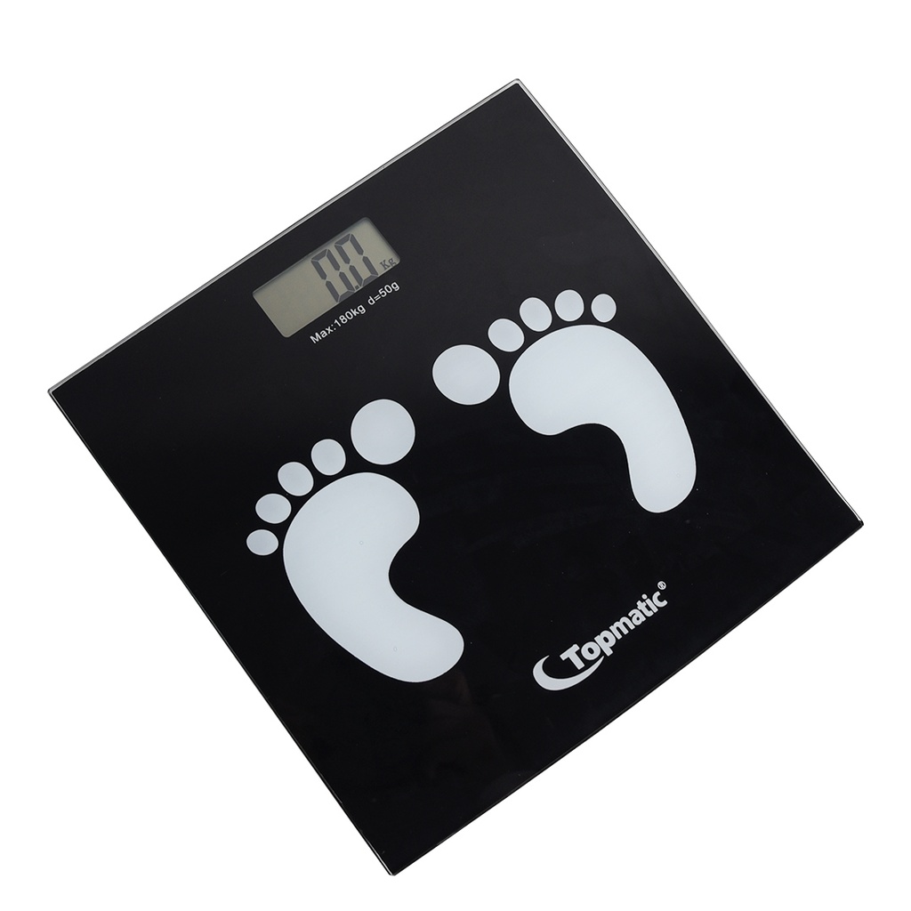 Pèse Personne En verre Topmatic Noir 