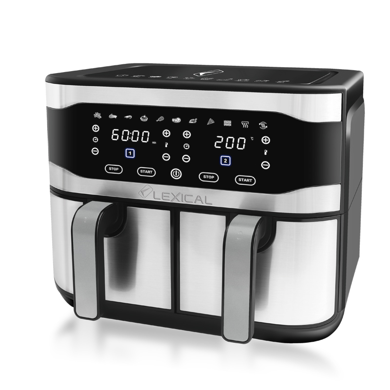 Air Fryer Lexical Avec 2 Panier 2100W 9L 