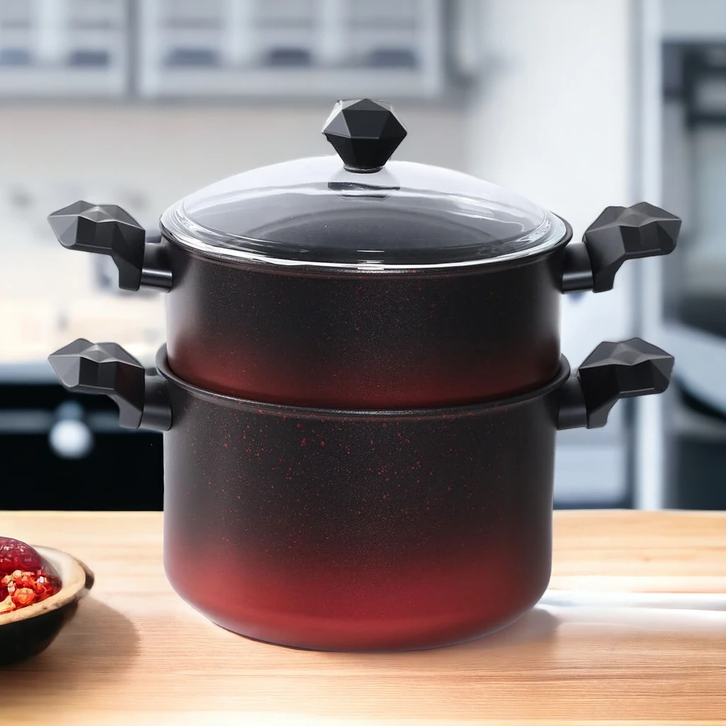 Couscoussier Granite GRATINA Rouge & Noir