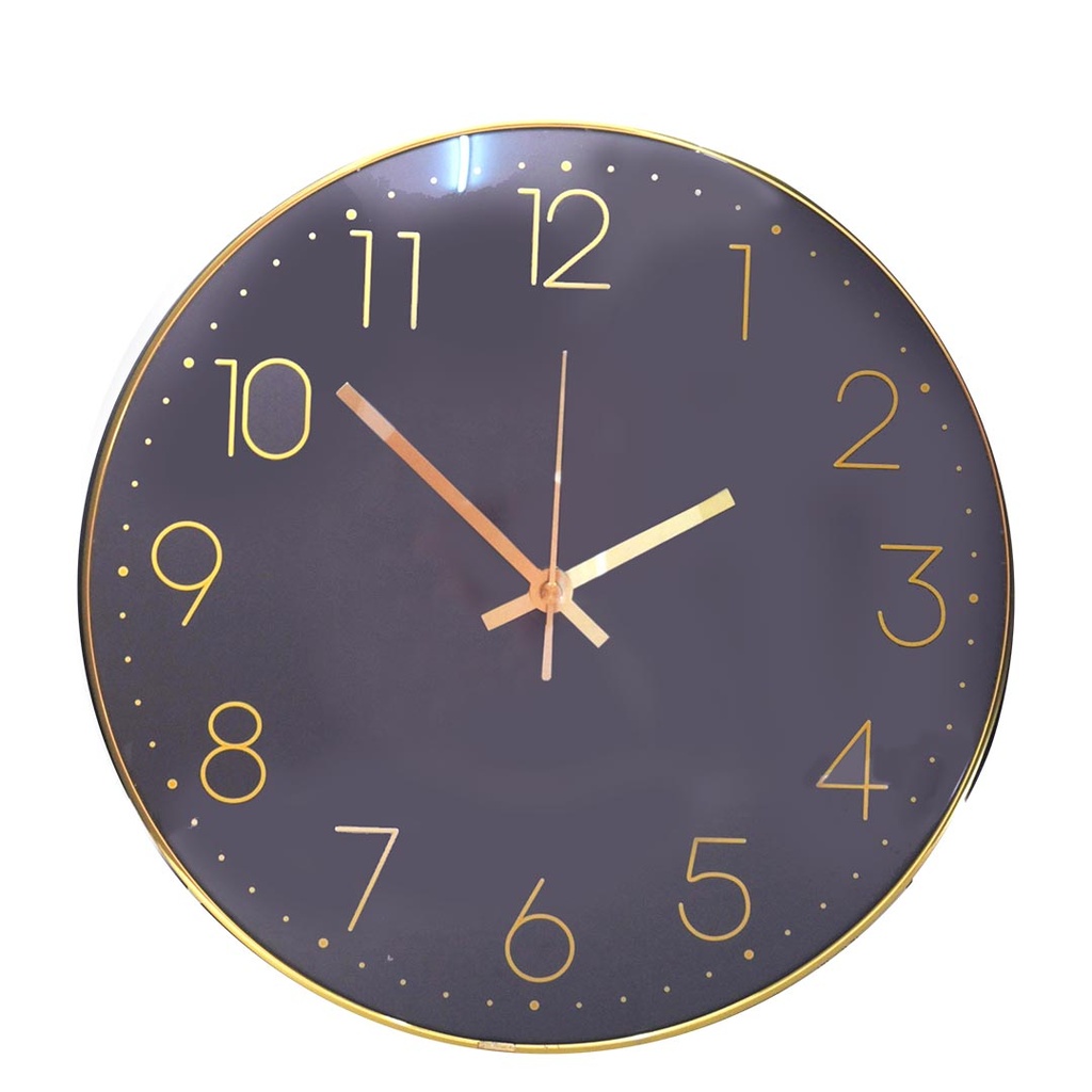 Horloge Murale Rond Bombé 29Cm Gris