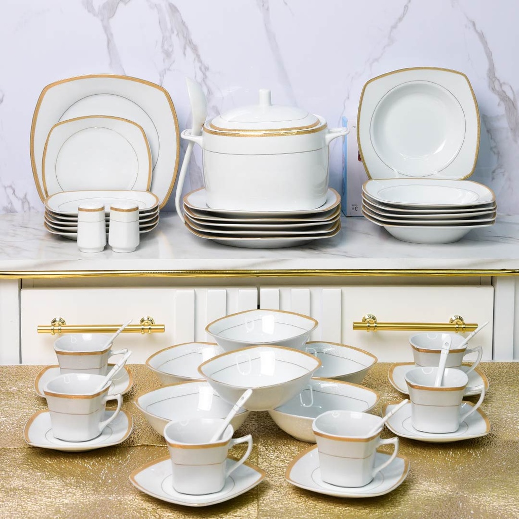 Service à Table 47 Pièces en Porcelaine Florence M2