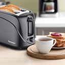 Grille-Pain Techwood Noir 2 Fentes, Contrôle Brunissage & Éjection Automatique – TGP-106