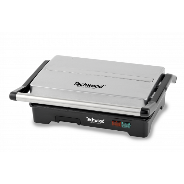 Panini Grill Techwood Contact, Témoin Lumineux & Contrôle Température – TPG-1756