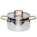 Marmite Vivaldi Rosso 22 cm Inox 18/10