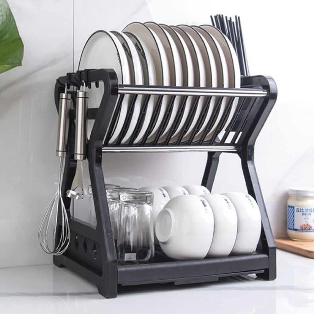 Egouttoir à Vaisselle En Plastique Noir