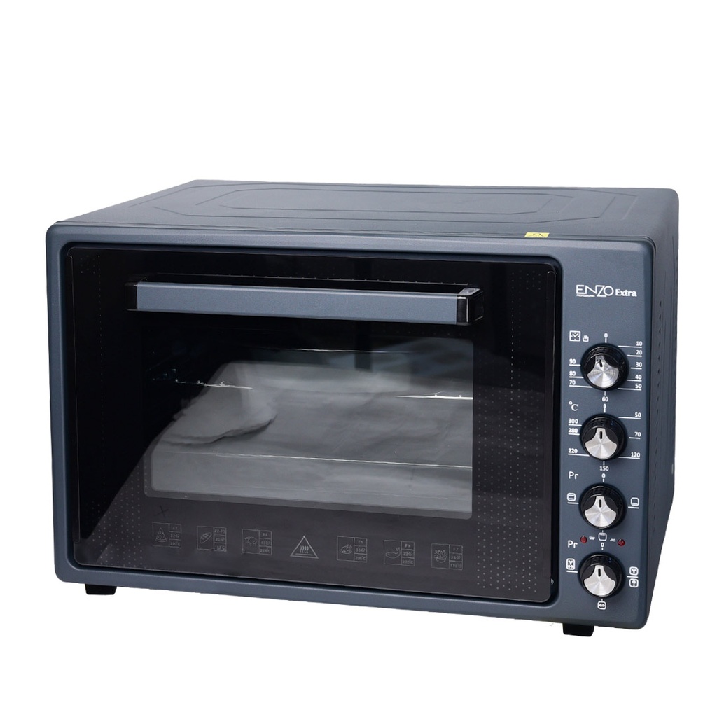 Four Électrique Avec Turbo Fan Enzo 70L 2000W Gris Charbon