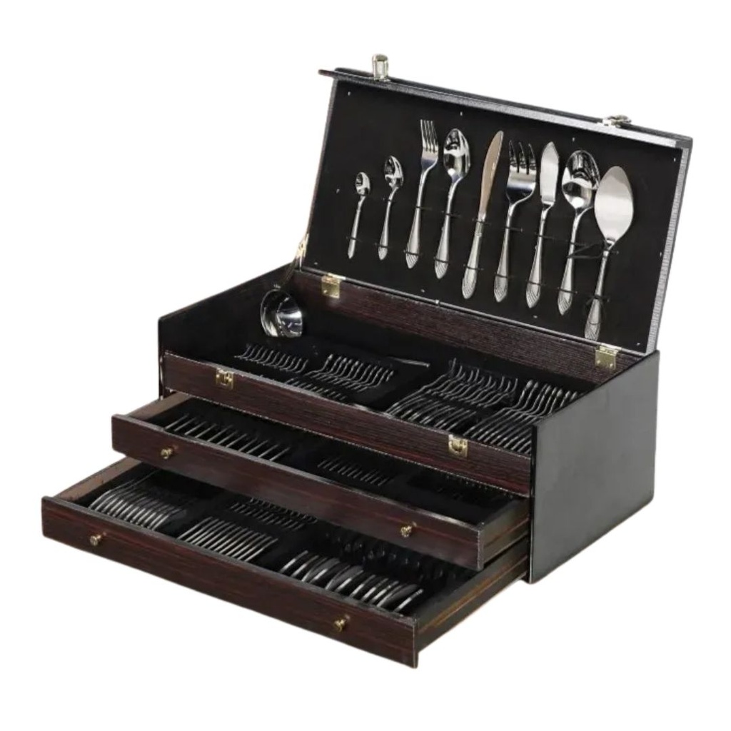 Coffret Ménagère De Cuisine 125 Pièces Inox 18/10 ABM Model 1 