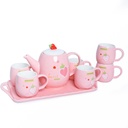 Service à Café Au Lait En Céramique Frech Fruit Pour 6 Personnes - 9 Pièces