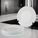 Lot De 6 Assiettes Plat Bormioli Rocco Ebro 25,5 Cm