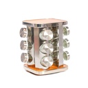  Set Porte Épices 12 Pièces Avec Support Tournant