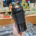 Thermos En Acier Inoxydable avec Bandoulière Noir 480ml