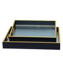 Lot de 2 Plateaux de Service En Bois  M4