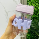 Bouteille D'eau Avec Paille Pour Enfant - Violet-350ml